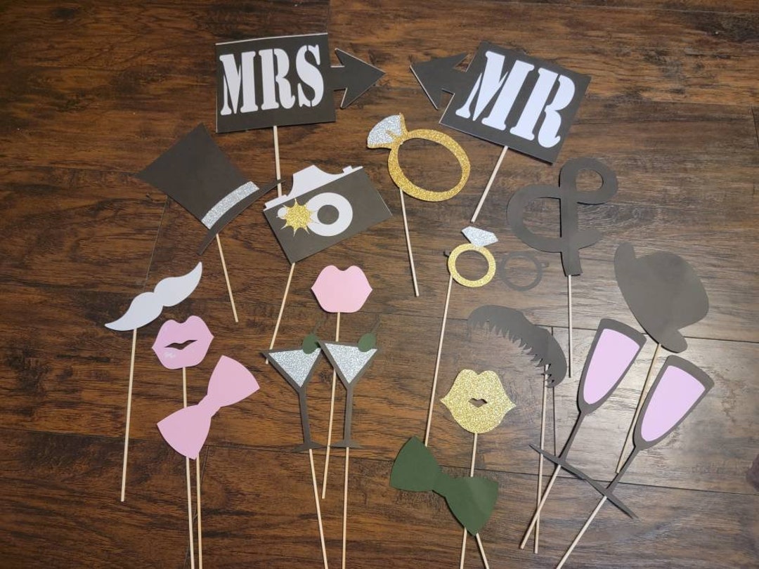 Wedding Photo Booth Props, Wedding Photo Props, Wedding Signs, Wedding