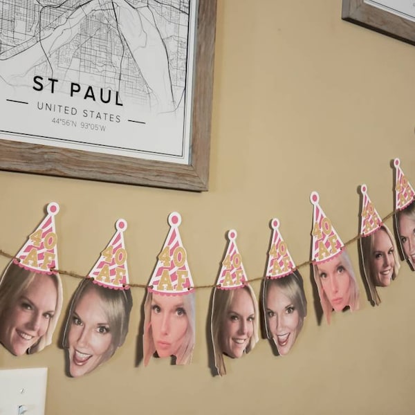 40th birthday, 40AF, 21st, 1st, 30th, 50th, 60th, 70th party banner, Personalized Photo banner, face banner, photo banner, dog birthday