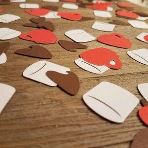 Hot cocoa bar confetti, hot chocolate bar decor, camping party, hot cocoa  decor, marshmallow decorations, chocolate chips, holiday party