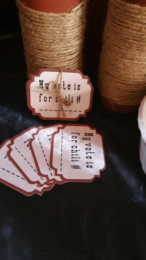 Chili Cook Off Ballot Chili Party Decorations Festa Party Etsy