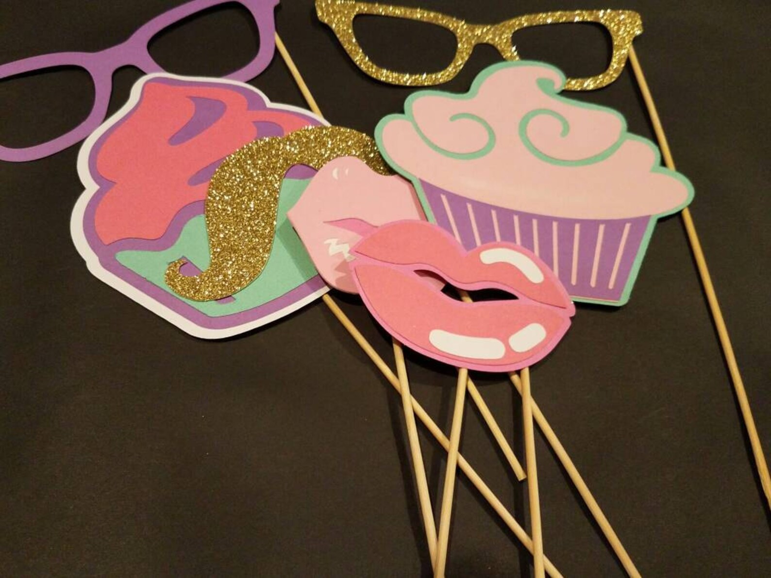 Caupcake Party Decorations Cupcake Photo Booth Props Party - Etsy