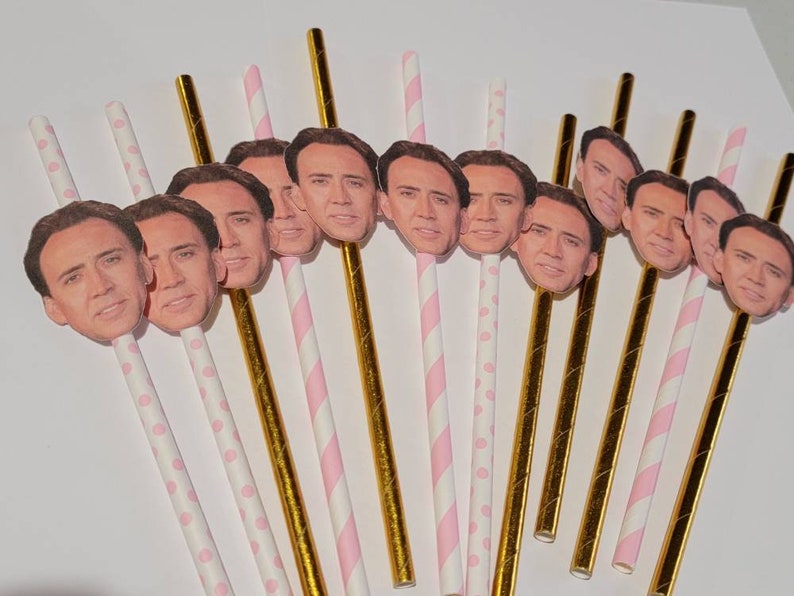 Custom Face Straws, Bachelorette Part , Personalized Photo 12 count paper straws image 7