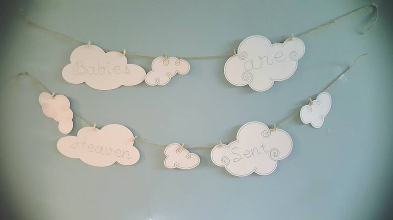 Heaven Sent Baby Shower Decoration Neutral Gender Image 0