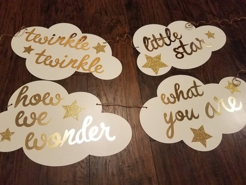 shower garland twinkle twinkle little star banner cloud banner cloud party decorations twinkle twinkle little star baby shower