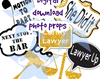 law school graduation prop set, law party, law school party, lawyer party decorations, graduation party decorations