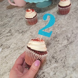 Anniversaire de Cupcake, 30e décoration de cupcake, décoration de Cupcake d'anniversaire, décoration de Cupcake numéro, 40e décoration de Cupcake, âge de Cupcake