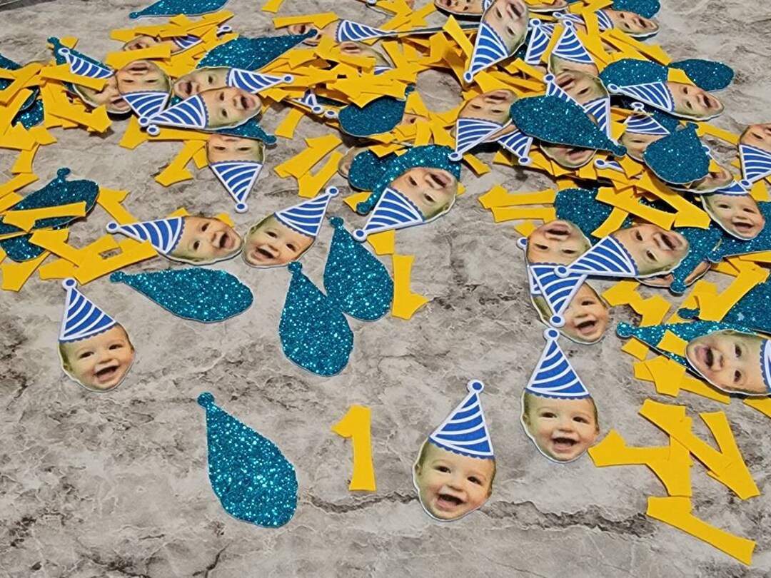Custom Face Confetti, First Birthday, 21st,30th,50th, Bachelorette, Dog