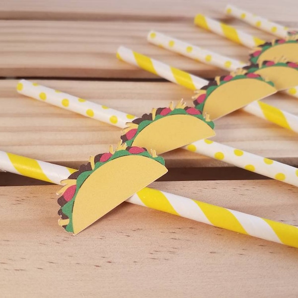 Taco party, taco straw,Fiesta paper straws, fiesta party, chili cook off, fiesta baby shower, cinco de mayo banner, taco party, mexico party