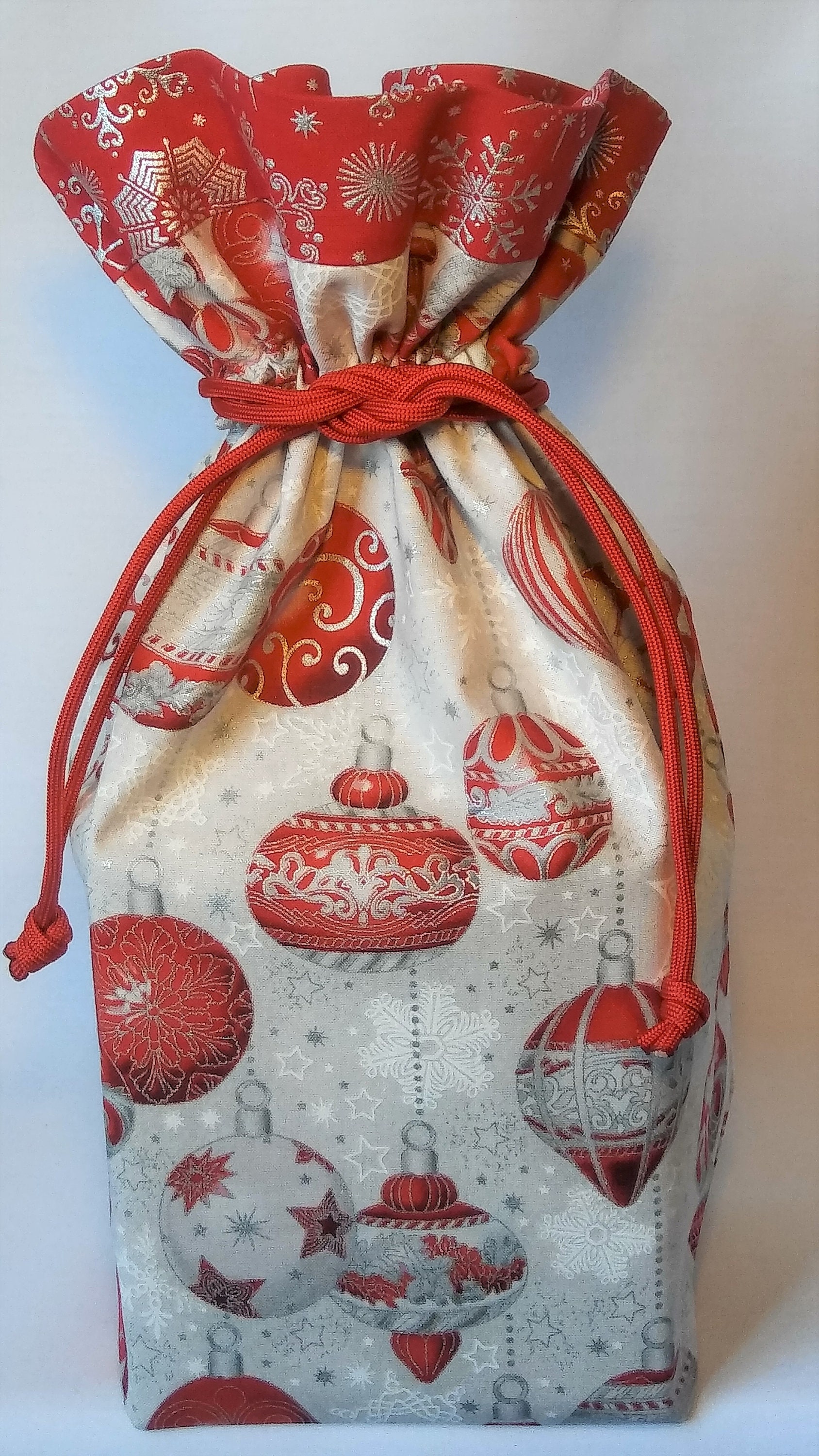 Fabric Gift Bag Christmas Ornaments gift bag Reusable fabric Etsy