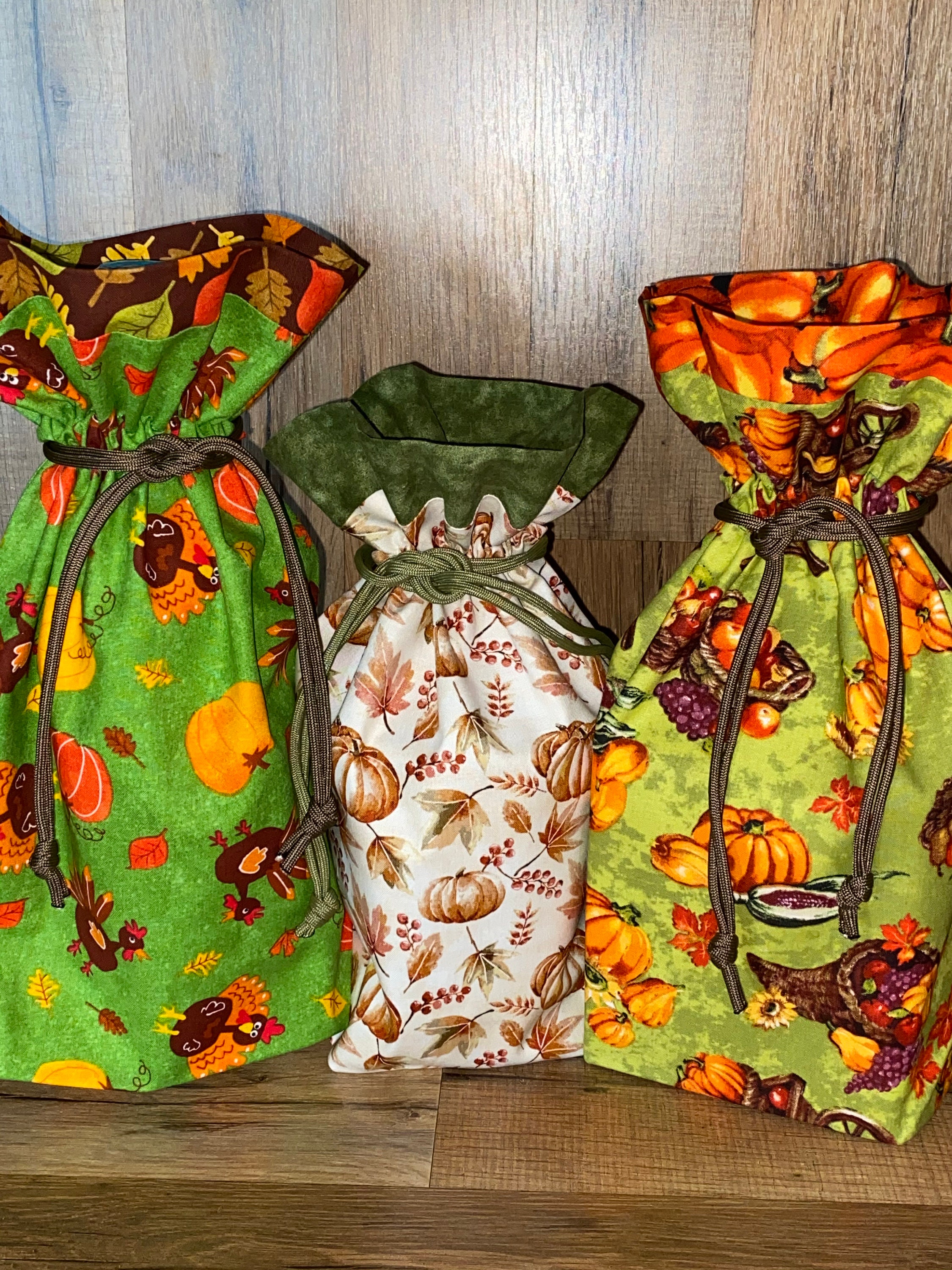 Fabric Gift Bag Autumn gift bag Reusable fabric drawstring Etsy