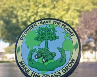 Sauvez la planète - Patch de moral tactique unique en PVC qui brille dans le noir Night Vision Marine Corps Inspiré Humour Idée cadeau