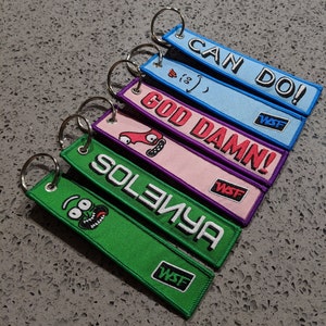 Unique Keychains Luggage Flight Tags Rick and Morty Inspired Travel Gift Idea Mr Meeseeks Noob Noob