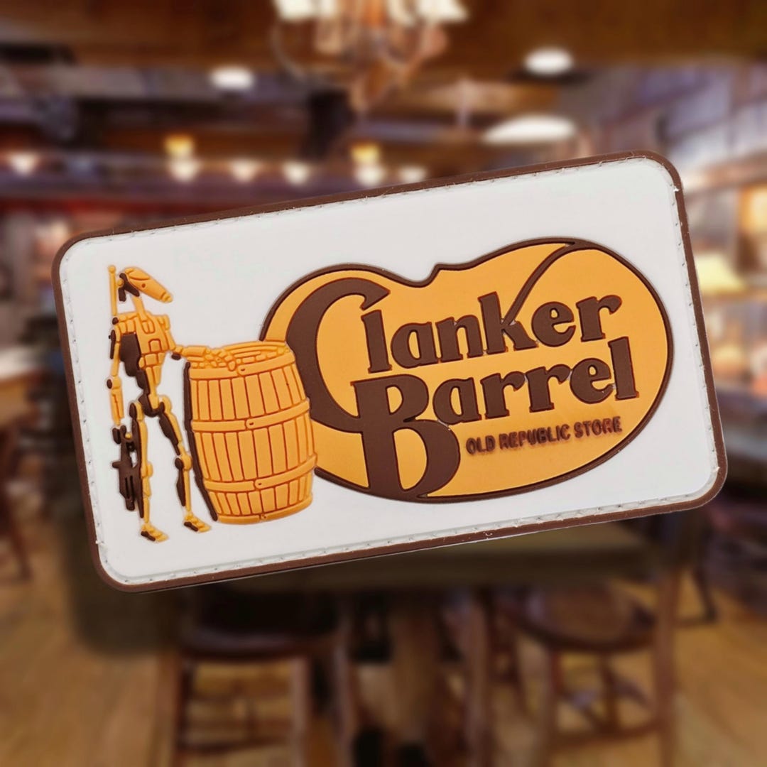 Clanker Barrel - PVC Morale Patch - Star Wars Cracker Barrel Battle ...