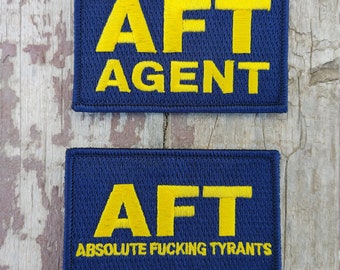 AFT ATF - Unique Parody Embroidered Tactical Morale Patch - Law Enforcement Police FBI Hook Backing Don't Shoot my Dog Gift Idea