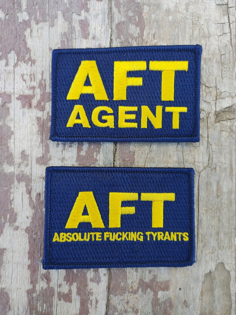 AFT ATF Unique Parody Embroidered Tactical Morale Patch Law Enforcement Police FBI Hook Backing Don't Shoot my Dog Gift Idea image 1