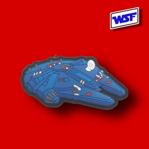 Blauer Falke - PVC Taktischer Kampfmoral Patch - Einzigartige Militär Star wars millenium falcon han solo militär inspirierte Geschenkidee