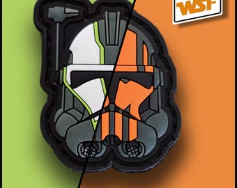 Clone Trooper Helmets - PVC Morale Patch - Umbra Lambent Seeker Unique Star Wars Inspired Gift Idea Phase II