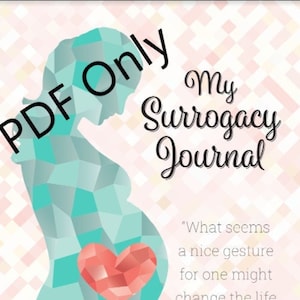 Surrogate Journal Printable PDF, Pregnancy Book, Surrogacy Story, Intended Parents