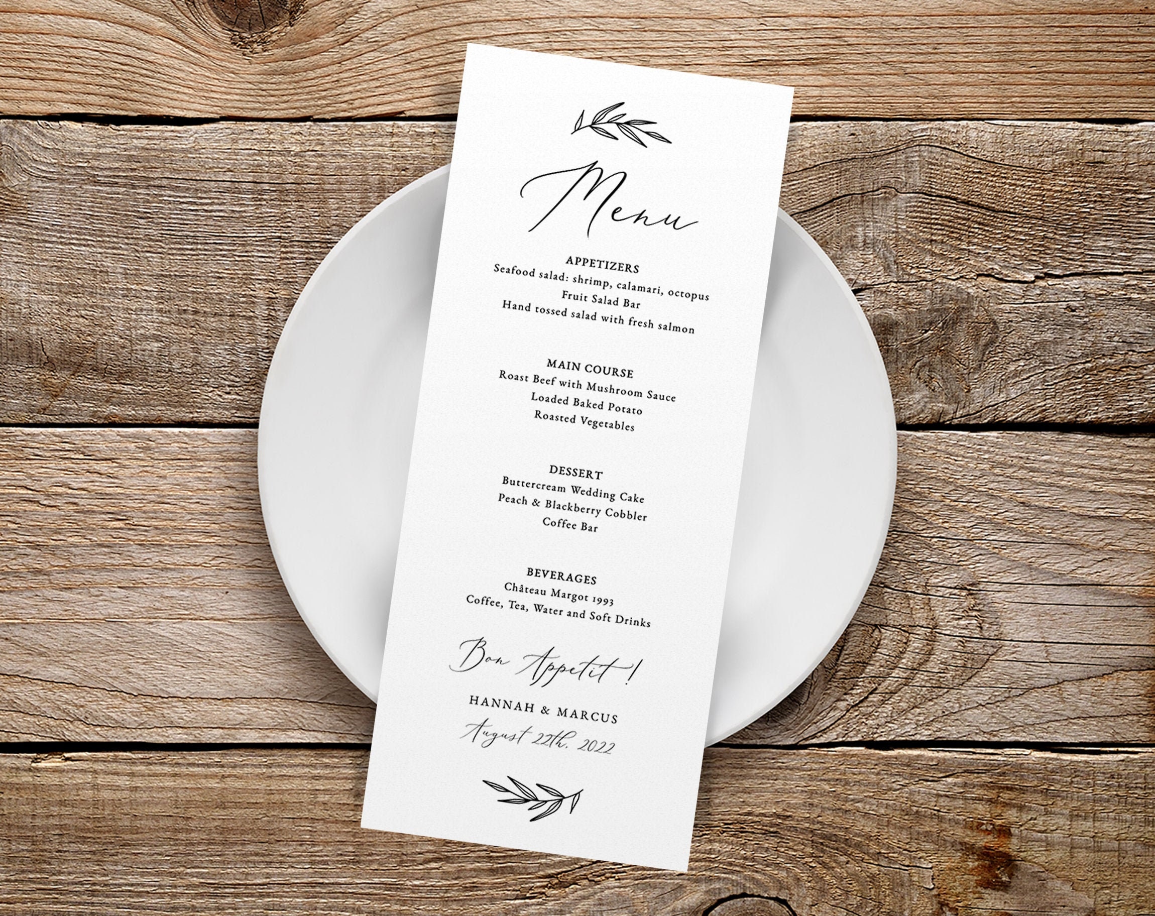 elegant-wedding-menu-card-printable-wedding-menu-template-etsy