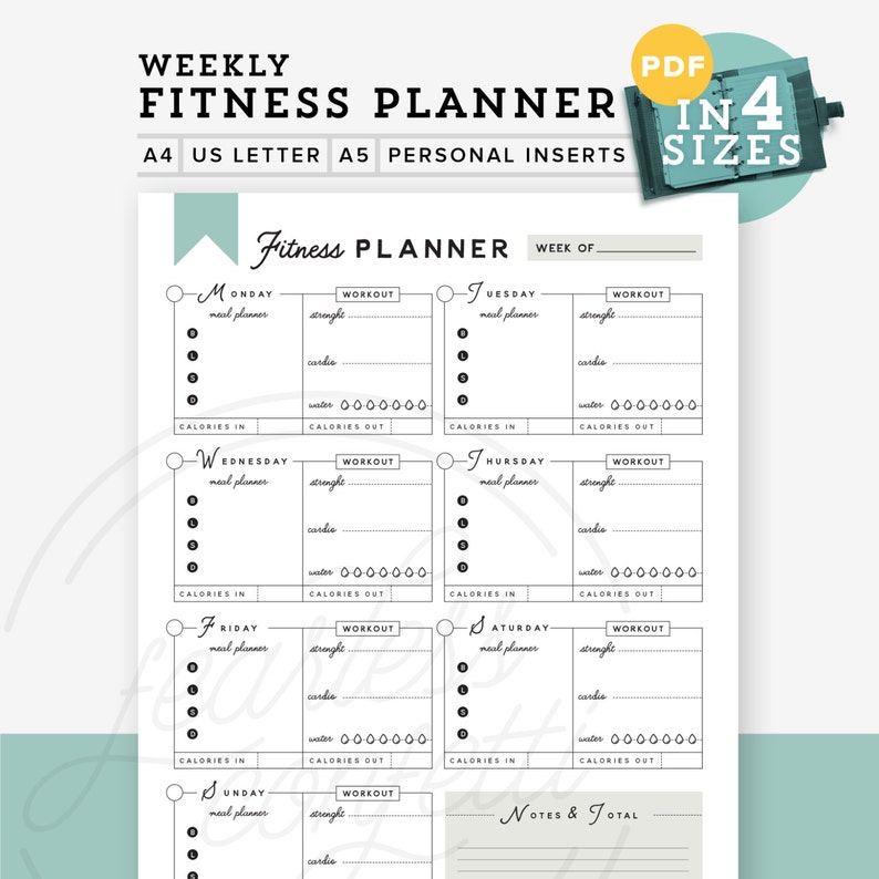 Physical fitness planner printable PDF, Printable health and fitness planner, Do it yourself todo record, 4 measurements Unique Inserts, Health Exercise routine Immediate Obtain image regarding Printable Fitness Planner identify Physical fitness planner printable PDF, Printable conditioning planner, Do-it-yourself todo record, 4 measurements Person Inserts, Health Exercise routine Quick Down load