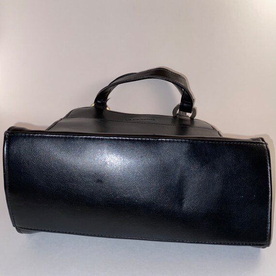 Black Leather Handbag Vintage Liz Claiborne - image 4