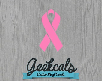 Breast Cancer Awareness Ribbon Vinyl Decal **READY TO SHIP**