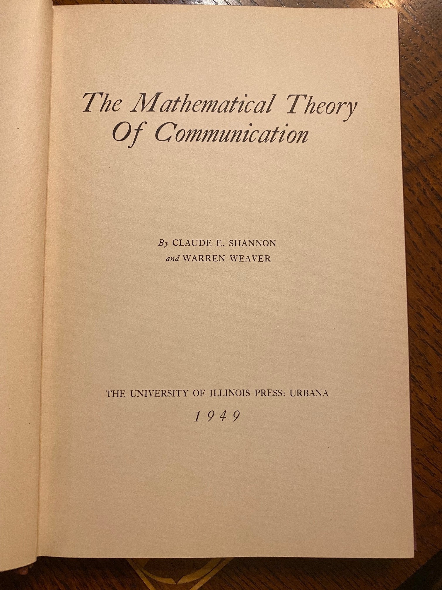 The Mathematical Theory of Communication by Shannon, Claude