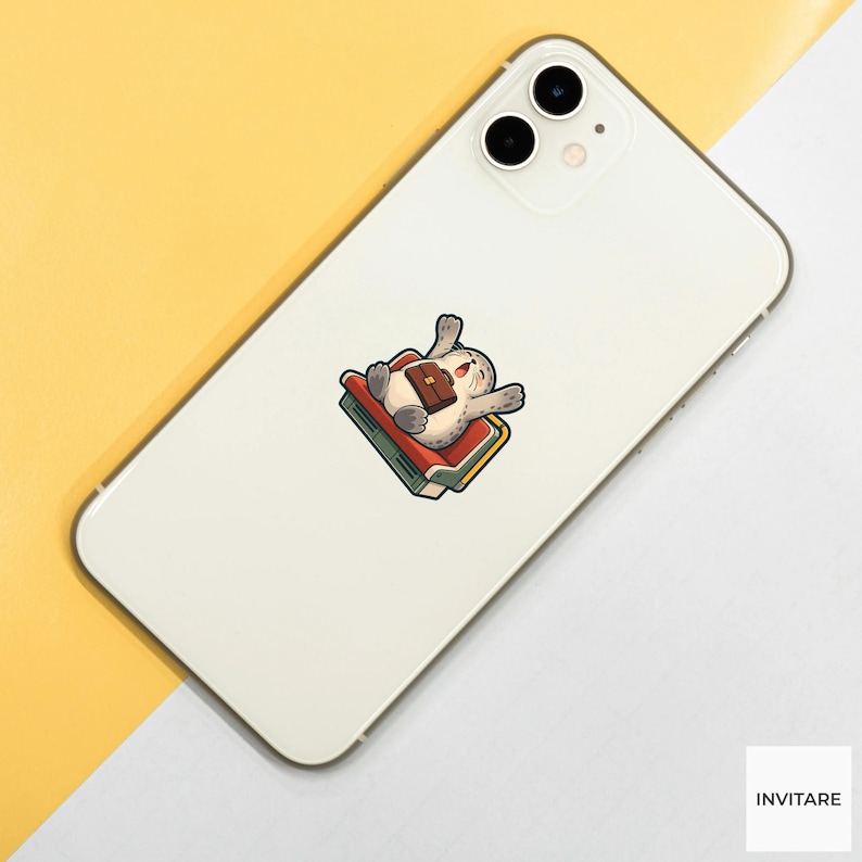 Notebook R Cartoon Seal Last-stop Stretch Sticker, Rail Commute Animal, Laptop Journal ...
