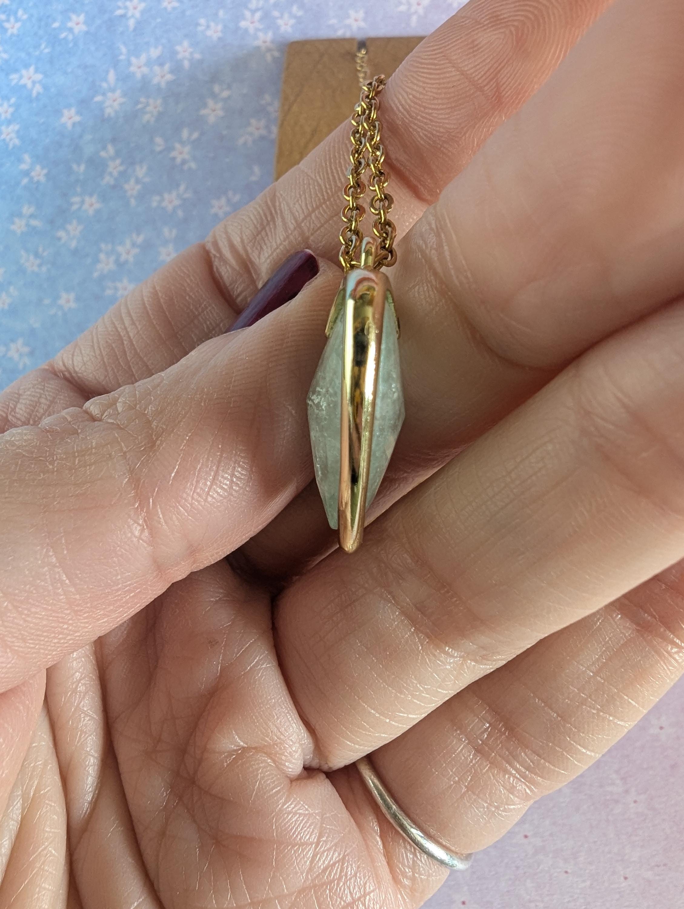 THEBEADSELECTION Ketten Vergoldete Mutter-Sohn Drehperlenkette – 7 Mm Bis 4 Mm Steine, Für Schmuckherstellung Vergoldete Kette 7mm 4mm