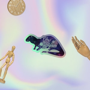 Otter Space Holographic sticker