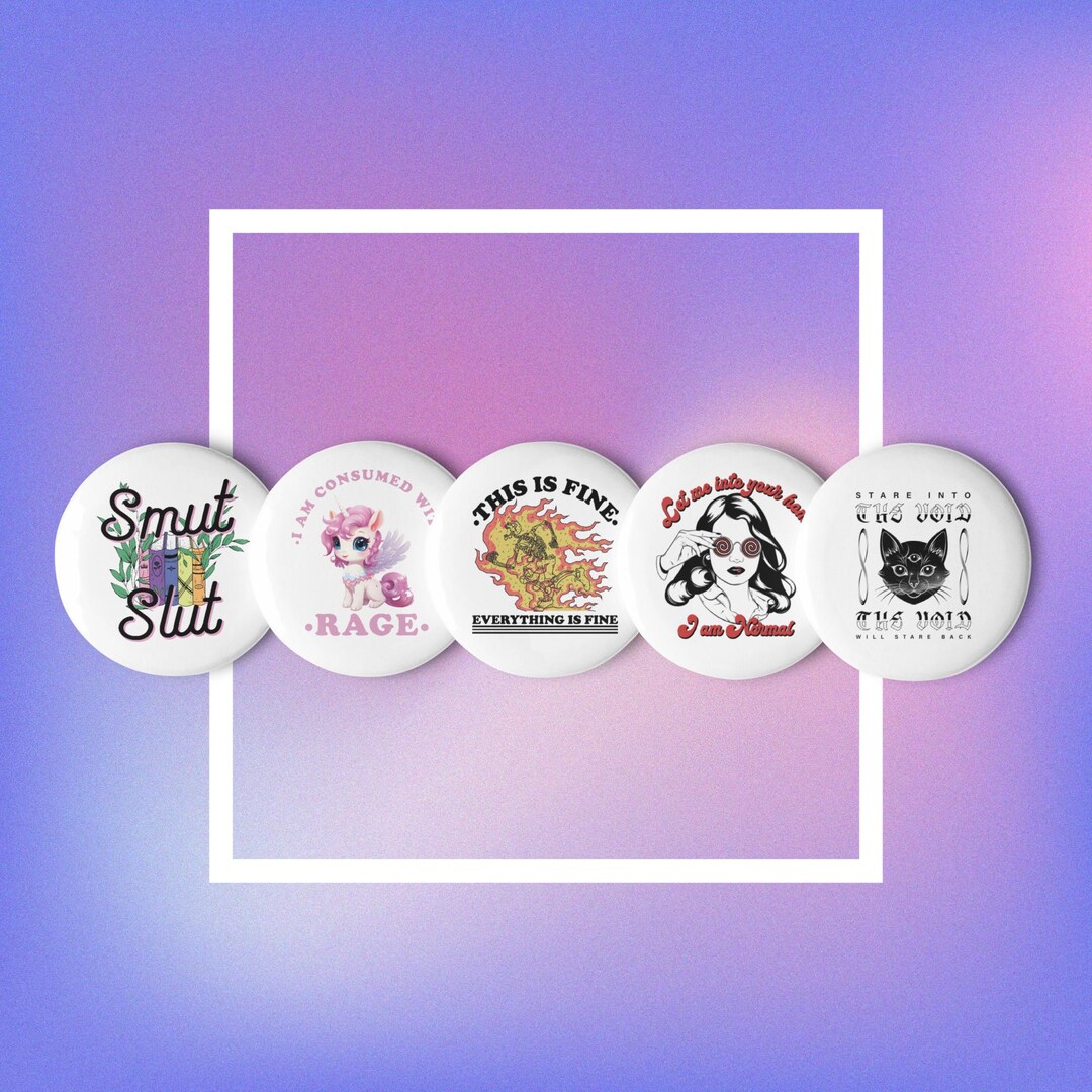 Assorted Set of Pin Buttons - Etsy