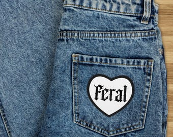 Feral Embroidered patches
