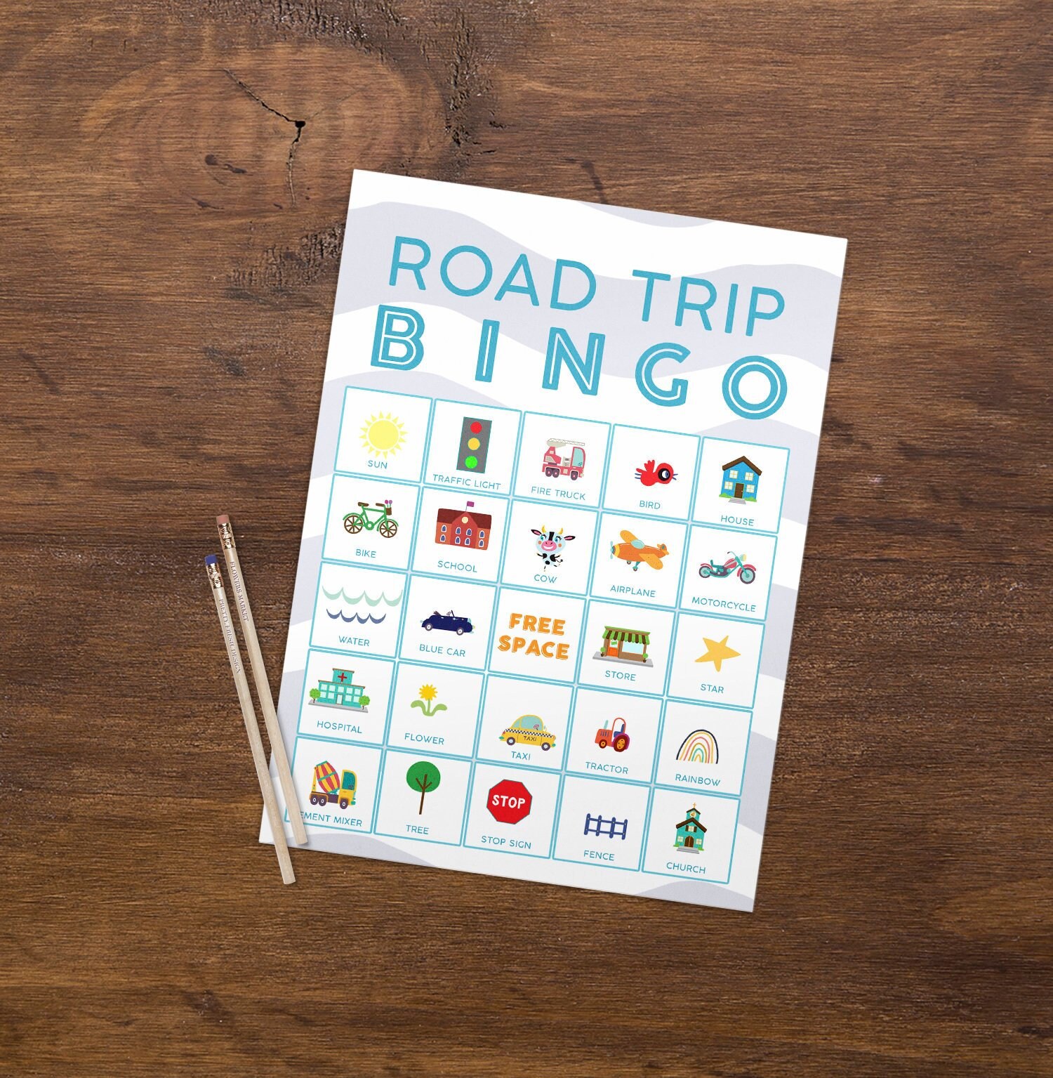 Printable Travel Bingo Cards road Trip Activity Family - Etsy