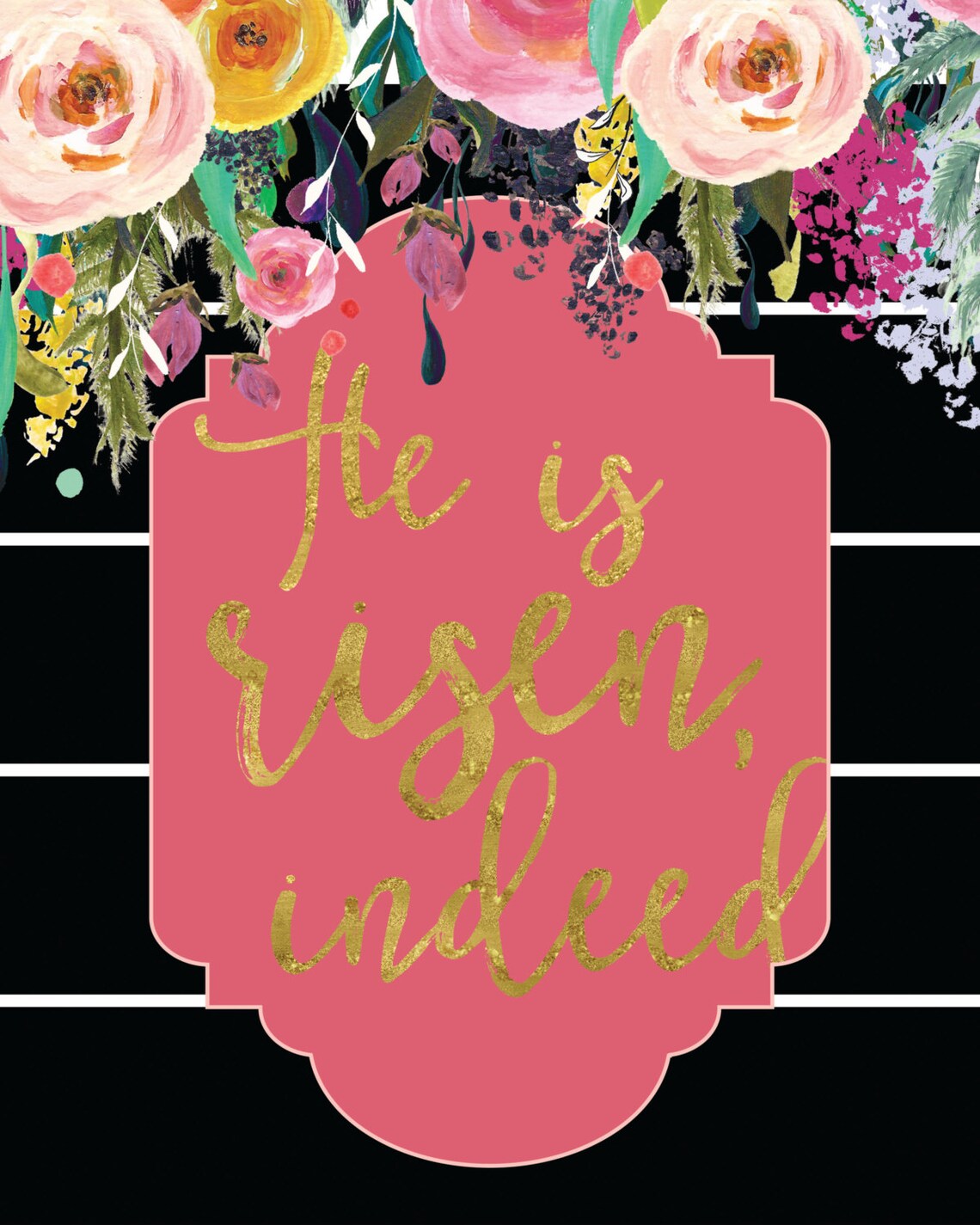 He is Risen Indeed Printable Art Print Easter 5x7 - Etsy