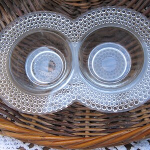 Salt bowl, molded glass saleron, salt and pepper pot 1930 kitchenalia