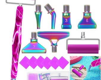 Resin Diamond Painting Pen Kit, Ergonomic Multi-Placer Drill Tool, Metal Screw Tips