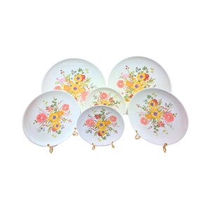 Rare 9 Piece Vintage Wedgwood Summer Bouquet Dinnerware Set – Gorgeous & Durable Service for 3 Mothers Day Easter Spring Floral Bone China