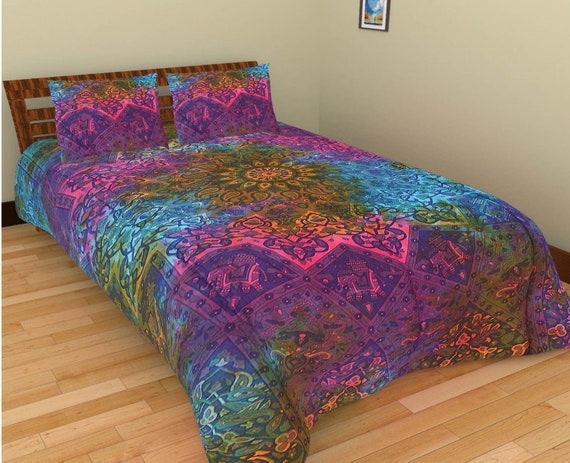 Tie Dye Star Mandala Duvet Doona Quilt Comforter Cover Hippie Etsy