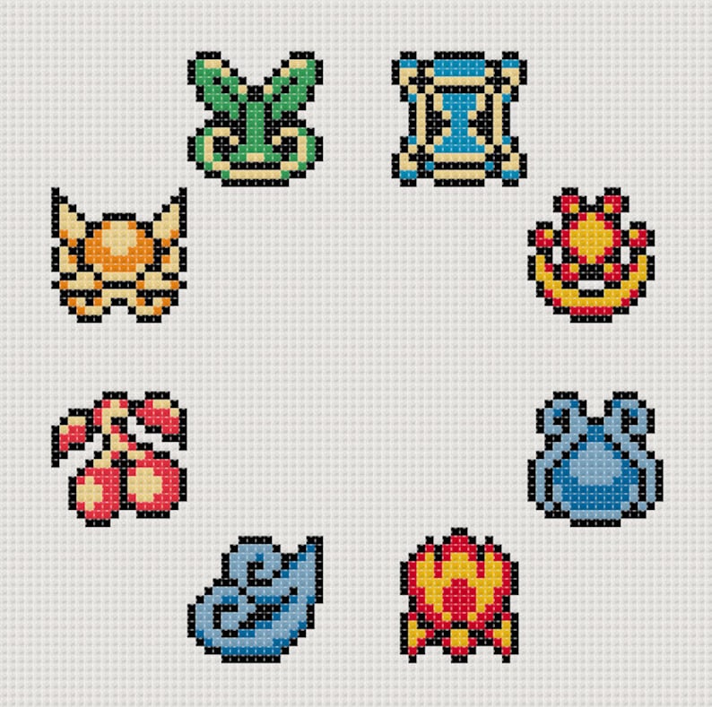 The Essences of Nature Cross Stitch Pattern, The Legend of Zelda: Oracle of Seasons image 1