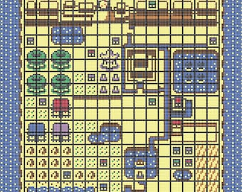 Koholint Island Pattern for Cross Stitch COLOR - The Legend of Zelda: Link’s Awakening DX