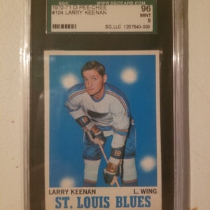 1970 opc HOCKEY #104 Larry Keenan SGC 9
