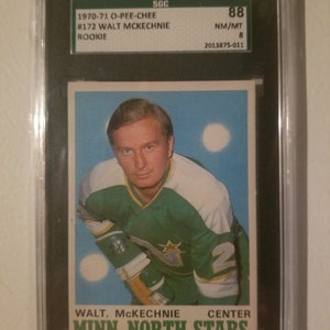 1970 opc HOCKEY #172 Walt McKechnie SGC 8