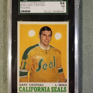 1970 opc hockey GARY CROTEAU Rookie Karte SGC 7