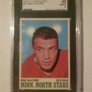 1970 opc HOCKEY #41 Bob McChord sgc 8