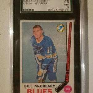 1969 opc HOCKEY #181 BILL McCREARY sgc 9