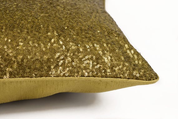 gold sequin cushions