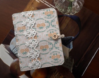 A7 Pocket portable Refilled 6-Rings Binder Floral lace planner with 80pcs paper