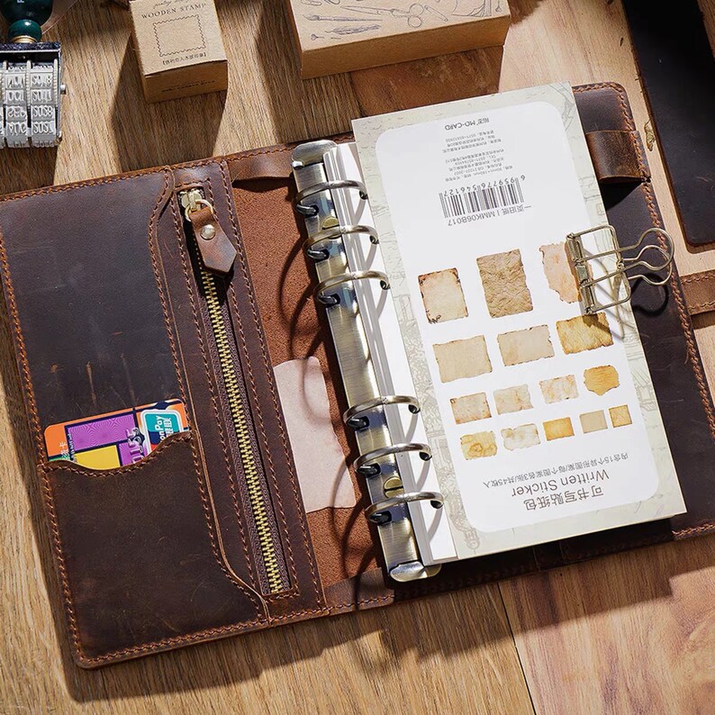 A5 / Personal Genuine Leather Planner Refillable Leather Etsy