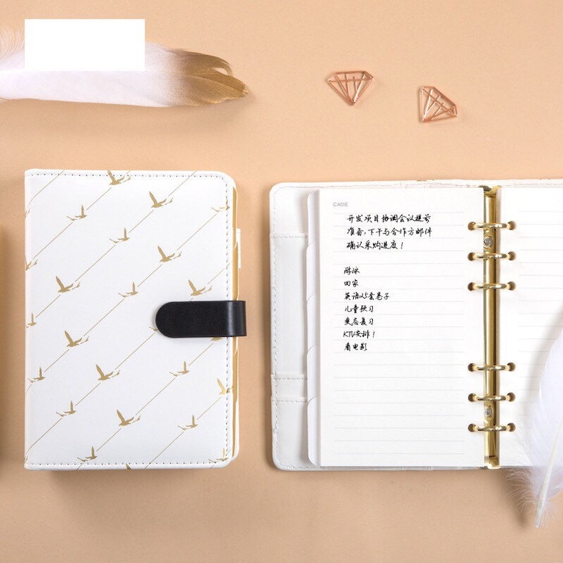 Personal PU Planner 6 ring binder refillable planner Etsy