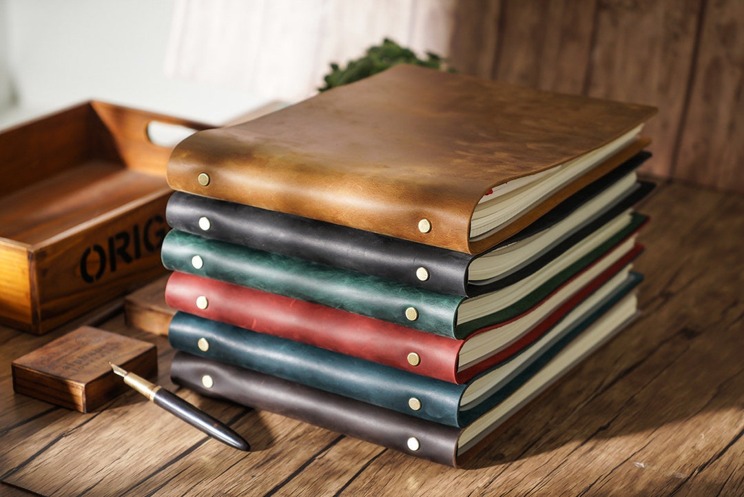 A4 Genuine Leather Planner Cover 4rings Binder Cover Etsy